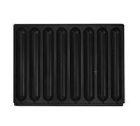 WPKD BLUEIY Bandeja de acero al carbono, bandeja rectangular antiadherente, portátil, multifuncional, para el hogar y el restaurante, tamaño grande, 38 x 28 cm, color negro