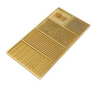 WPKD BLUEIY Bandeja de diseño de hielo de latón para bricolaje moderno, placa de sello de cubitos de hielo personalizada, accesorios de camarero para cócteles, whisky, bourbon, 9.5 x 4.5 pulgadas
