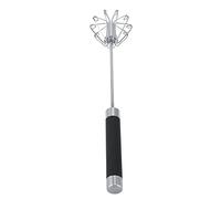 WPKD BLUEIY Batidor manual giratorio de acero inoxidable, batidor de huevos, herramienta de cocina para mezclar, 30 cm de largo, mango de fácil agarre, ideal para hornear y cocinar