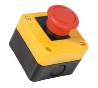 WPKD BLUEIY Botón de parada de emergencia, interruptor de emergencia de señal roja, CA 660 V 10 A, 1 NO+1 NC DPST, equipo de hongo rojo, apagado para arranque electromagnético, contactor, relé (67 x