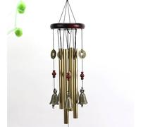 WPKD BLUEIY Campanas de Viento de Madera de Metal, Campanillas de Viento de 19 Pulgadas, Campanillas de Viento para Colgar en la Pared Al Aire Libre, para Puerta Exterior, Balcón, Decoración