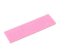 WPKD BLUEIY Fondant de silicona en forma de corazón para decoración de tartas, molde de hielo, diseño de encaje de notas musicales, herramienta de decoración de pasteles, 9 x 7.5 pulgadas, silicona