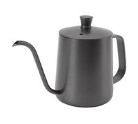 WPKD BLUEIY French Pr - Cafetera de vidrio de borosilicato de 350 ml de alto con tapa, filtro de preparación manual para té y café, uso en oficina, resistente al calor, color plateado