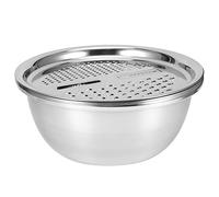 WPKD BLUEIY Juego de rallador de cocina, cuenco multifunción de acero inoxidable, colador de lavado de arroz, rallador y rallador de verduras, herramientas de cocina, 5-P