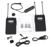 WPKD BLUEIY Kit de micrófono Lavalier inalámbrico, micrófono de solapa, BY-WM8 Pro K1 UHF, 40 Hz a 18 kHz, antena de cable de 1/4, mini conector de 3,5 mm, para cámara (208 x 67 x 29 mm, 638 g)