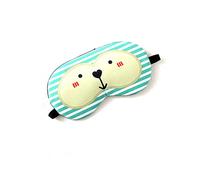 WPKD BLUEIY Máscara de ojos opaca para dormir de dibujos animados para eliminar la fatiga ocular, diseño de oso, máscara de dormir fría, cómoda funda para dormir, para siestas y viajes