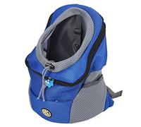 WPKD BLUEIY Mochila para mascotas, bolsa de transporte ventilada y espaciosa, protección del medio ambiente, diseño cómodo, azul, ideal para viajes y uso al aire libre