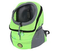 WPKD BLUEIY Mochila para mascotas, mochila ventilada para perro, espaciosa bolsa de transporte con protección del medio ambiente, diseño cómodo, verde, ideal para viajes y uso al aire libre