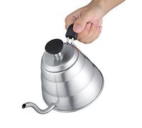WPKD BLUEIY Olla de goteo manual de acero inoxidable, cuello de cisne, cafetera y tetera, 1 L, ideal para verter sobre la preparación, diseño Ele para uso doméstico
