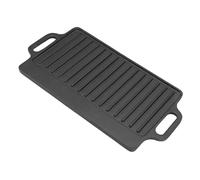 WPKD BLUEIY Parrilla de hierro fundido, placa de barbacoa rectangular gruesa de doble cara, 46 x 23 cm, sartén Teppanyaki para cocinar en estufas