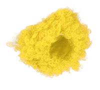 WPKD BLUEIY Peluca de fiesta de colores innovadores para adultos, peluca de payaso amarillo para disfraz de Halloween, pelo rizado de circo, suministros para festivales, tocados divertidos para