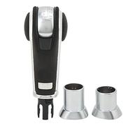 WPKD BLUEIY Pomo de palanca de cambios coche, universal, para volante a la izquierda o a la derecha, de repuesto fijo a presión para 2010-2016. (Ribete de ante negro)