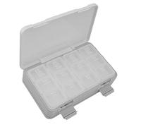 WPKD BLUEIY Recipiente semanal para medicamentos, fácil de abrir, 24 celdas de doble capa, organizador de vitaminas para 7 días, blanco, contenedor de medicamentos de viaje