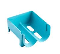 WPKD BLUEIY Soporte apilable para botellas de agua de vino, organizador de almacenamiento antideslizante para ahorrar espacio, organizador de almacenamiento para nevera, azul, vino y botella de agua
