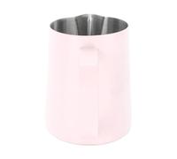 WPKD BLUEIY Taza de espuma de café de 600 ml, jarra espumadora de leche de acero inoxidable 304 con boca de punta, escala interior, jarra de arte con leche, espumador de leche de café, plateado