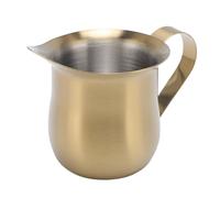 WPKD BLUEIY Taza medidora de acero inoxidable, jarra de espuma de leche de 500 ml con asa y tapa, marcas claras, ideal para arte con leche, cafetería, acero inoxidable 304, multiusos