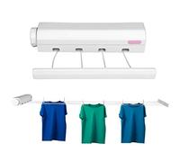 WPKD BLUEIY Tendedero Retractil Pared 4 Cuerdas,3,2m Tendedero de Plástico Extensible Ajustable,para Uso Interior y Exterior,Baños y Jardines