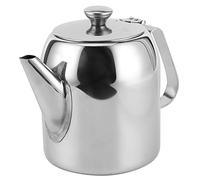 WPKD BLUEIY Tetera de acero inoxidable, 32 onzas (aprox. 850 ml), jarra de agua fría de boquilla corta para hotel, restaurante, olla redonda, hervidor