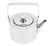 WPKD BLUEIY Tetera de acero inoxidable con colador, tetera silbante de 1,3 L, metal grueso, mango ergonómico, adecuado para todos los tipos de estufas