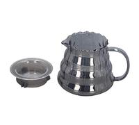 WPKD BLUEIY Tetera de café de acero inoxidable 304, 250 ml, con boquilla larga fina para uso doméstico, color negro, servidor de café de cristal, cafetera galvanizada de 300 ml, 8,4 x 11 cm