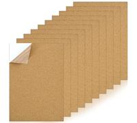 WPPQWP 10 láminas de corcho A4 autoadhesivas, 30 x 21 cm, 2 mm de grosor, se pueden cortar para bricolaje y decoración de pared