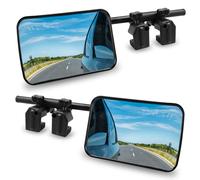 WPPQWP 2 espejos universales para caravanas, espejos retrovisores exteriores para todos los habituales, 360 ángulos ajustables, barras de metal, duraderas, izquierda y derecha