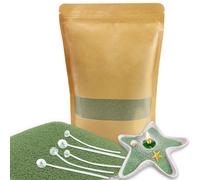 WPPQWP Juego de arena para velas con mechas, 500 g, incluye 5 mechas, gránulos de cera creativa (verde hierba)