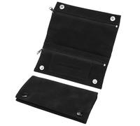 WPPQWP Marrón Pitillera para Tabaco de Liar, Tabaquera Tabaco de Liar Cuero Plegable, Pitillera Tabaco de Liar Cuero para Hombre y Mujer, Braun Tabaktasche Leder (Negro)