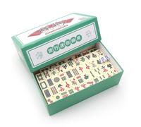 WPPQWP Mini Juego de Mahjong Chino, Mahjong con 144 Fichas, Juego de Tablero, Adecuado para Jóvenes y Mayores, Ideal para Familias, Viajes, Fiestas