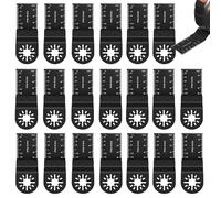 WPPQWP Multitool - Hojas de sierra oscilantes para madera, metal y plástico, accesorios con mullido Multimaster Einhell Bosch, color negro (20)