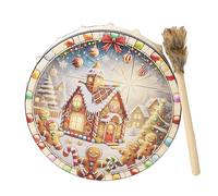 Wpsagek Tambor chamánico Spirit Music, tambores de mano chamán | Tambor chamánico del hombre de jengibre de Navidad | Tambor chamánico hecho a mano, y delicado, para amantes de la música y