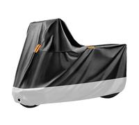 WpTrick Funda para Moto para BMW G 310 GS 2017-2024, Impermeable Funda Moto, con Tiras Reflectantes Y Orificios para Cerradura, Resistente Al Lluvia Viento,B-Black+Silver-280 * 138 * 96cm