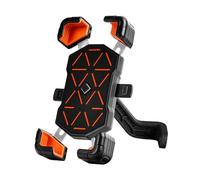WpTrick Soporte MóVil Moto para Peugeot Metropolis 400i RS Sport, Soporte TeléFono Moto, Soporte Movil Bicicleta 360° RotacióN, Anti VibracióN, LiberacióN con Un BotóN,Orange+Black-B