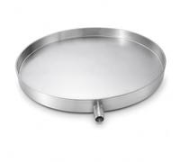 WPWSDWMX Bandeja Colectora Redonda Acero Inoxidable 201 Espesor 1mm Altura 5cm Soldadura sin Juntas Salida Roscada para Barbacoa y Macetas(75cm/29.5in)