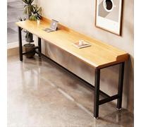 WPWSDWMX Mesa de Bar con Tablero de Madera Maciza y Estructura Metálica, Estilo Industrial, Ideal para Bistrós, Cafeterías y Salas de Descanso(Yellow,180cm/71in)
