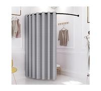 WPYGHLJN Cabine De Prueba M¡§?vil, Port¡§¡étil Tienda Ropa Negro Vestidor, Forma De C Carril Montaje En Pared Vestidor para Centro Comercial, Oficina y Dormitorio