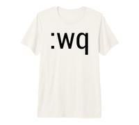 :wq Cómo Salir del Editor Vim - Divertido diseño de Texto Negro Camiseta Premium