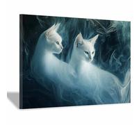 WQBQKKX Cuadro Animal Impreso Lienzo Pintura Abstracto Cuadro De Arte De Pared Para Sala De Estar Carteles E Impresiones（Blanco 58-40x60cm Enmarcado