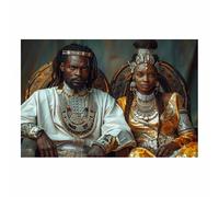 WQBQKKX Cuadro sobre lienzo arte africano cultural, impresión de mujer negra, hogar moderno, salón y dormitorio, arte étnico(A1)-70x100cm Sin marco