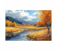 WQBQKKX Cuadros Decoracion Salon Lienzos Modernos Arbol de la vida Paisaje otoñal Moderno Cuadros Pared Imágenes Wall Art Prints Decor Canvas Grande XXL（Naranja 71-30x45cm Sin marco