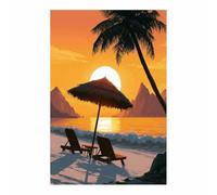 WQBQKKX Cuadros Decoracion Salon mar ola oceano Lienzos decorativos Elegante Moderno Cuadros Pared Imágenes Wall Art Prints Decor Canvas Grande XXL（Naranja 61-20x30cm Sin marco