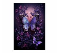 WQBQKKX Cuadros Decoracion Salon Modernos Lienzos Flor Cuadros Pintura Carteles E Impresiones, Arte De Pared De Porche（Morado 39-20x30cm Sin marco