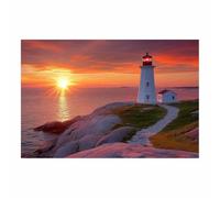 WQBQKKX Impresión lienzo gran paisaje marino atardecer Atardecer Cuadro Moderno Dormitorio Cocina Cuadros Pared Imágenes Wall Art Prints Decor Grande XXL（Naranja 65-40x60cm Sin marco