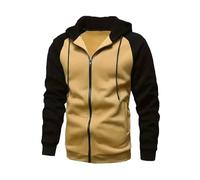 WQCMH Abrigo con Capucha con Cremallera Invierno OtoñO Eclair, Hombre Casual, Mujeres, Jersey De Talla Grande, Sudadera De Manga RagláN(Caqui,as4,Alpha,l,Regular,Regular)