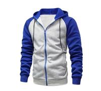 WQCMH Abrigo con Capucha con Cremallera Invierno OtoñO Eclair, Hombre Casual, Mujeres, Jersey De Talla Grande, Sudadera De Manga RagláN(Gris Claro Azul,as4,Alpha,x_l,Regular,Regular)