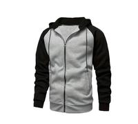 WQCMH Abrigo con Capucha con Cremallera Invierno OtoñO Eclair, Hombre Casual, Mujeres, Jersey De Talla Grande, Sudadera De Manga RagláN(Gris Claro,as4,Alpha,XX_l,Regular,Regular)