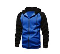 WQCMH Abrigo con Capucha con Cremallera Invierno OtoñO Eclair, Hombre Casual, Mujeres, Jersey De Talla Grande, Sudadera De Manga RagláN(Azul,as4,Alpha,x_l,Regular,Regular)