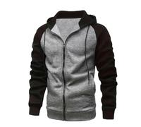 WQCMH Abrigo con Capucha con Cremallera Invierno OtoñO Eclair, Hombre Casual, Mujeres, Jersey De Talla Grande, Sudadera De Manga RagláN(Gris Oscuro,as4,Alpha,s,Regular,Regular)