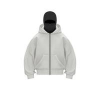WQCMH Autumn and Winter Men's and Women's Casual Sportswear with Hooded Mask Design Sporty Plus Size Hoodie(Gray,XL)