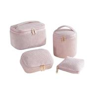 WQCMH Bolsa De CosméTicos De Viaje Bolsa PortáTil De Pintalabios Girly PortáTil Almacenamiento De Gran Capacidad Conjunto Clasificado De Cuatro Piezas(4Piezas Rosa)